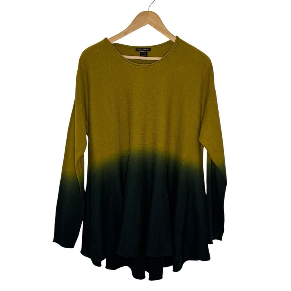 Stella Caraski Women's Boho Bohemian Hi Low Colorblock Pullover Tunic Size L/XL